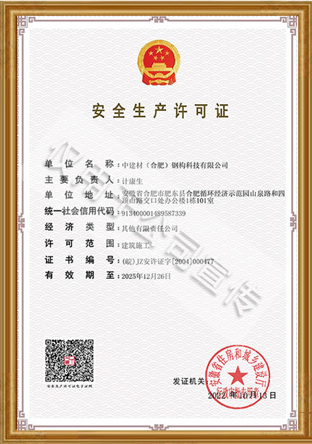 公司安全生产许可证